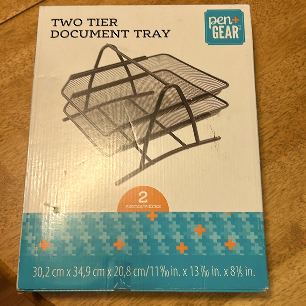 2 tier document tray